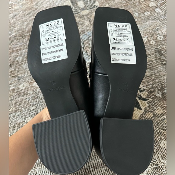 NA-KD Squared Toe Heeled Loafers - Picture 8 of 12